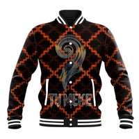 Tu Meke Maori New Zealand Slang Baseball Jacket with Glow Neon Step Style