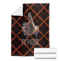 Tu Meke Maori New Zealand Slang Blanket with Glow Neon Step Style TS04 - Polynesian Pride