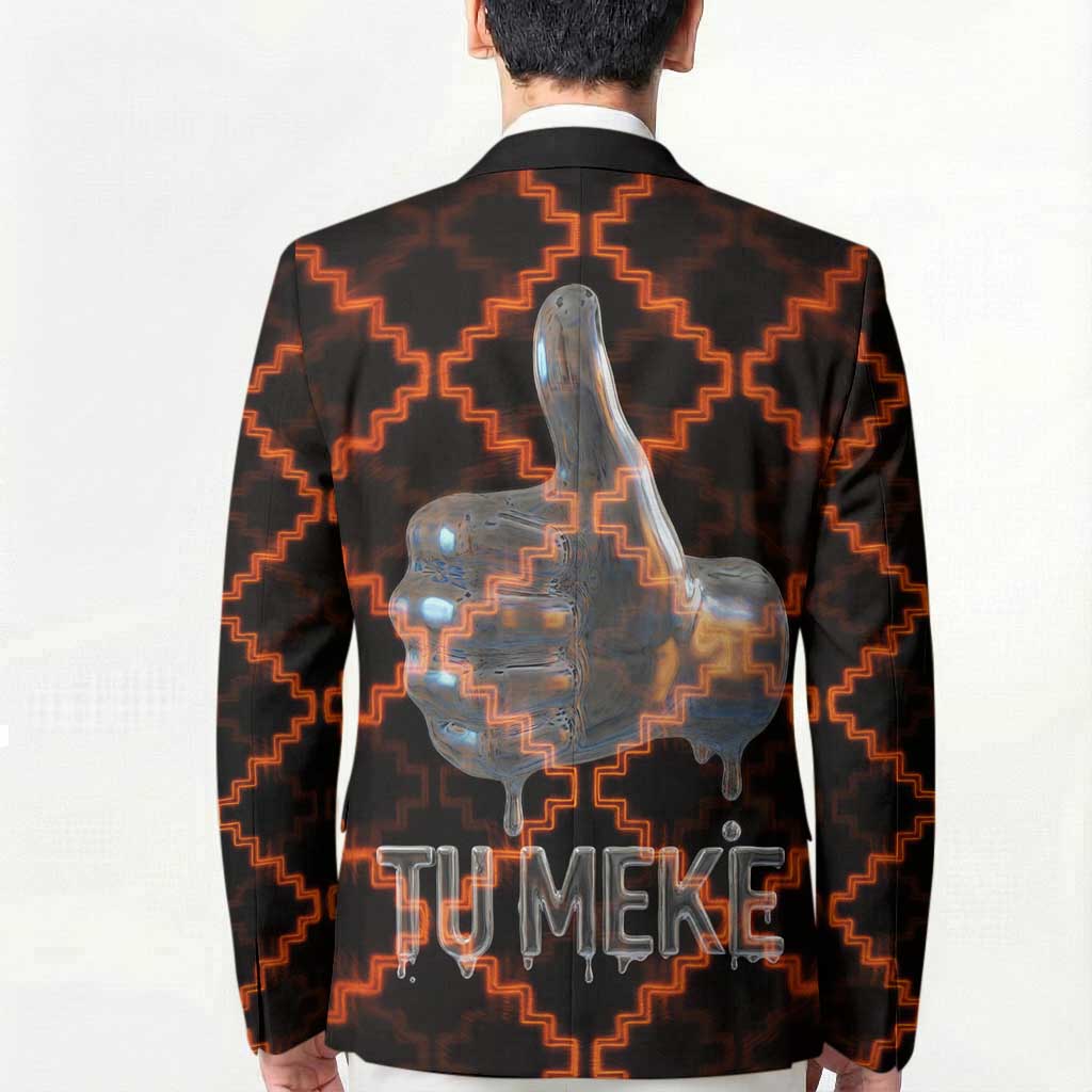 Tu Meke Maori New Zealand Slang Blazer with Glow Neon Step Style TS04 - Polynesian Pride
