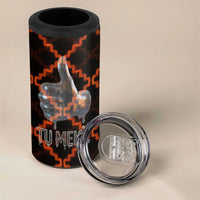 Tu Meke Maori New Zealand Slang 4 in 1 Can Cooler Tumbler with Glow Neon Step Style