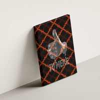 Tu Meke Maori New Zealand Slang Canvas Wall Art with Glow Neon Step Style