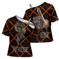 Tu Meke Maori New Zealand Slang Cross Shoulder Shirt with Glow Neon Step Style TS04 - Polynesian Pride