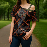 Tu Meke Maori New Zealand Slang Cross Shoulder Shirt with Glow Neon Step Style TS04 - Polynesian Pride