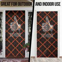 Tu Meke Maori New Zealand Slang Door Cover with Glow Neon Step Style
