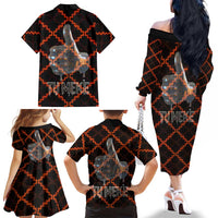 Tu Meke Maori New Zealand Slang Family Matching Off The Shoulder Long Sleeve Dress and Hawaiian Shirt with Glow Neon Step Style