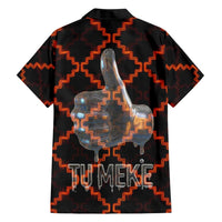 Tu Meke Maori New Zealand Slang Family Matching Summer Maxi Dress and Hawaiian Shirt with Glow Neon Step Style