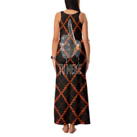 Tu Meke Maori New Zealand Slang Family Matching Tank Maxi Dress and Hawaiian Shirt with Glow Neon Step Style