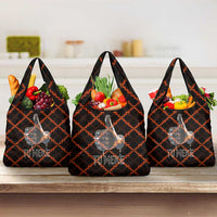 Tu Meke Maori New Zealand Slang Grocery Bag with Glow Neon Step Style