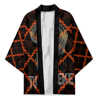 Tu Meke Maori New Zealand Slang Kimono with Glow Neon Step Style