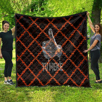 Tu Meke Maori New Zealand Slang Quilt with Glow Neon Step Style