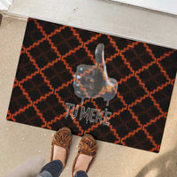 Tu Meke Maori New Zealand Slang Rubber Doormat with Glow Neon Step Style