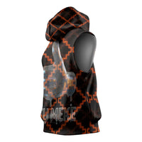 Tu Meke Maori New Zealand Slang Sleeveless Hoodie with Glow Neon Step Style