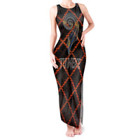 Tu Meke Maori New Zealand Slang Tank Maxi Dress with Glow Neon Step Style