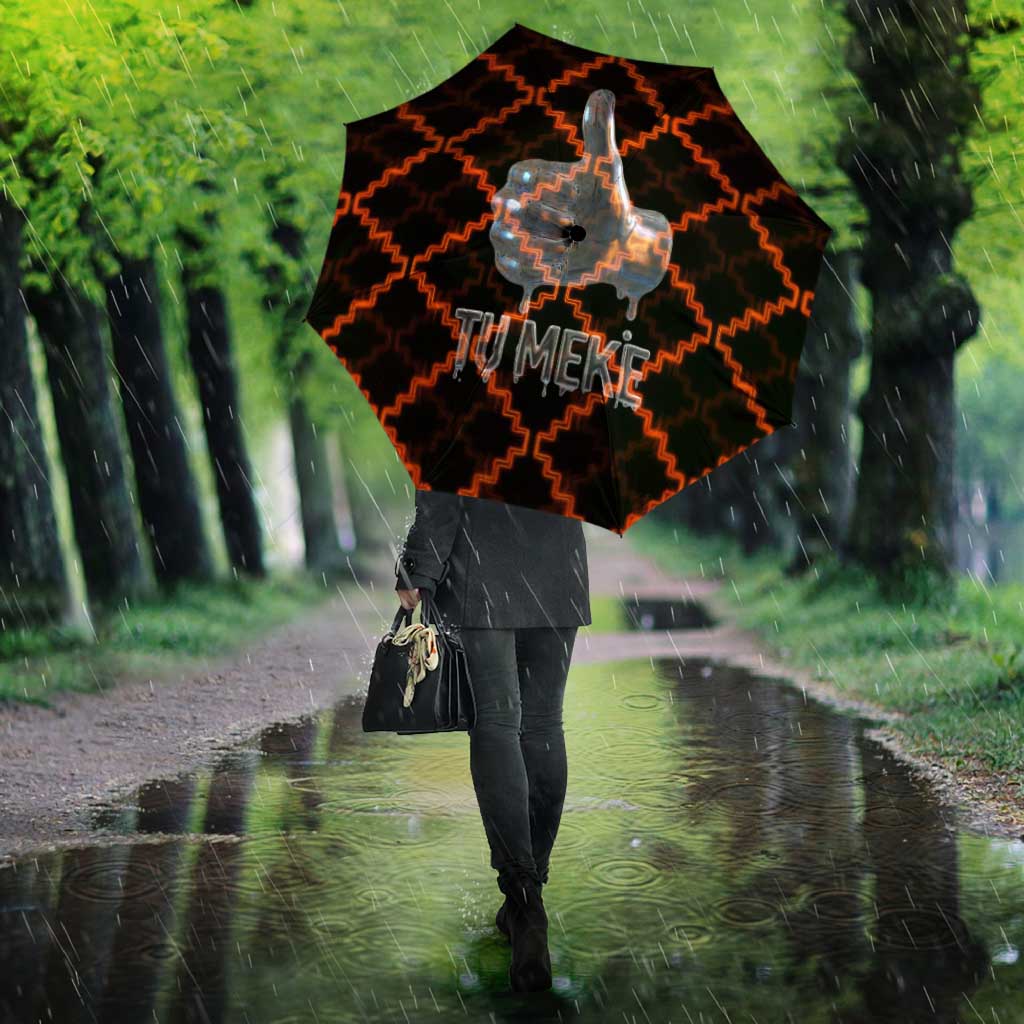 Tu Meke Maori New Zealand Slang Umbrella with Glow Neon Step Style