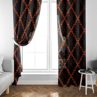 Tu Meke Maori New Zealand Slang Window Curtain with Glow Neon Step Style