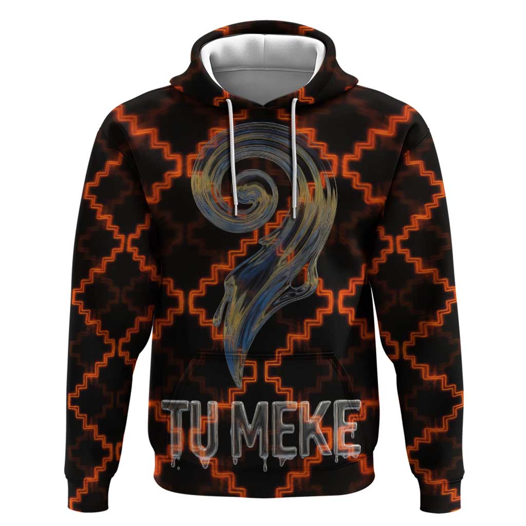 Tu Meke Maori New Zealand Slang Zip Hoodie with Glow Neon Step Style