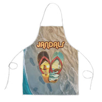 Kiwi Jandal Beach Life Apron New Zealand Flip Flops Ocean Wave Surf Style