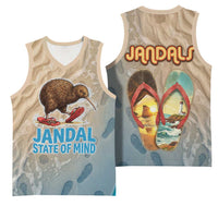 Kiwi Jandal Beach Life Basketball Jersey New Zealand Flip Flops Ocean Wave Surf Style TS04 - Polynesian Pride
