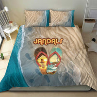 Kiwi Jandal Beach Life Bedding Set New Zealand Flip Flops Ocean Wave Surf Style TS04 - Polynesian Pride