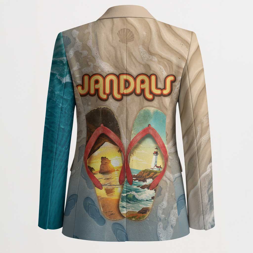Kiwi Jandal Beach Life Blazer New Zealand Flip Flops Ocean Wave Surf Style