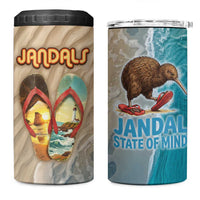 Kiwi Jandal Beach Life 4 in 1 Can Cooler Tumbler New Zealand Flip Flops Ocean Wave Surf Style