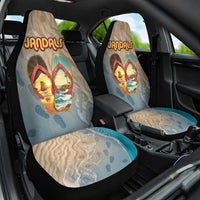 Kiwi Jandal Beach Life Car Seat Cover New Zealand Flip Flops Ocean Wave Surf Style
