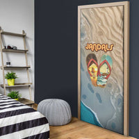 Kiwi Jandal Beach Life Door Cover New Zealand Flip Flops Ocean Wave Surf Style TS04 - Polynesian Pride