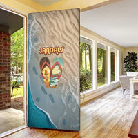 Kiwi Jandal Beach Life Door Cover New Zealand Flip Flops Ocean Wave Surf Style TS04 - Polynesian Pride