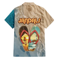 Kiwi Jandal Beach Life Family Matching Puletasi and Hawaiian Shirt New Zealand Flip Flops Ocean Wave Surf Style