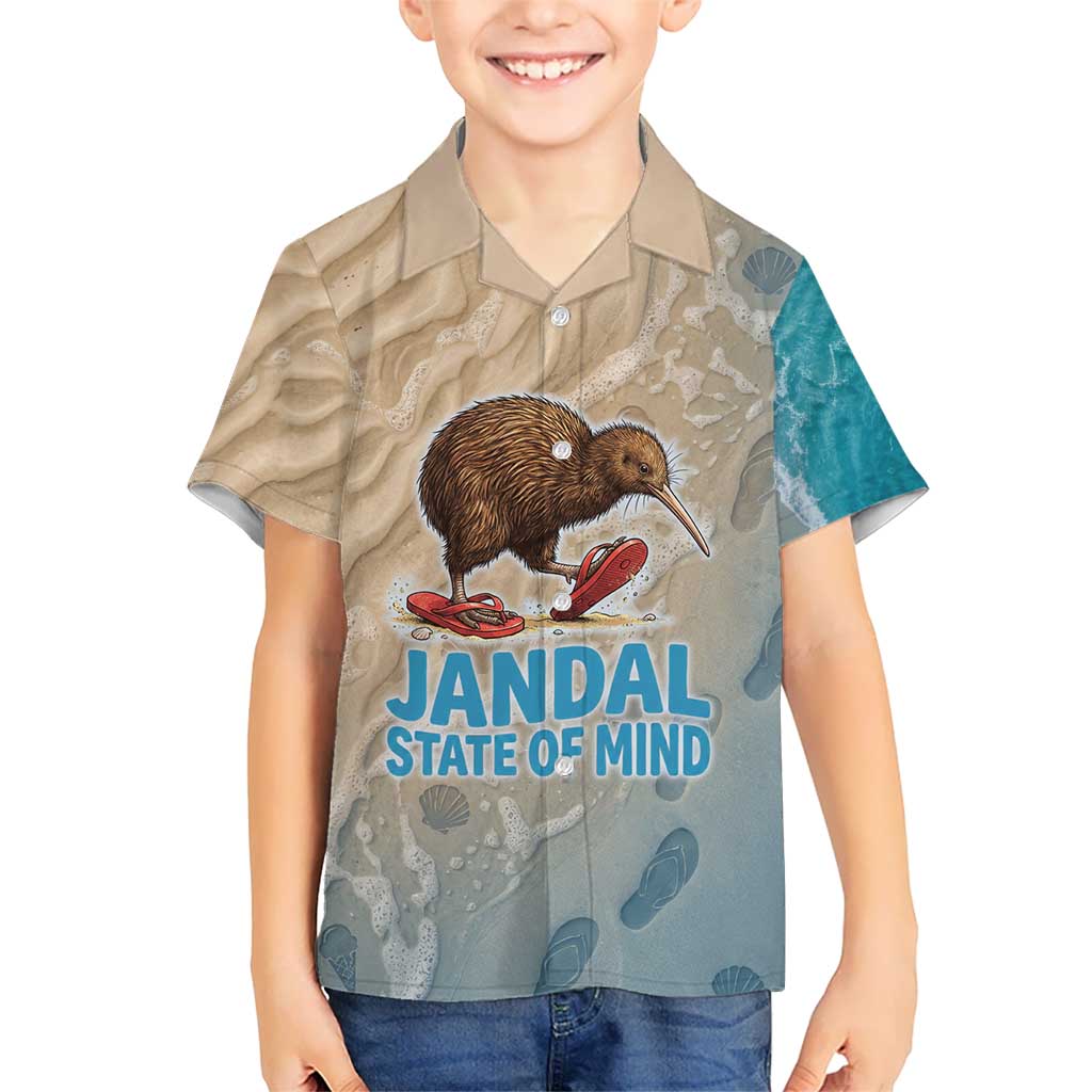 Kiwi Jandal Beach Life Family Matching Short Sleeve Bodycon Dress and Hawaiian Shirt New Zealand Flip Flops Ocean Wave Surf Style
