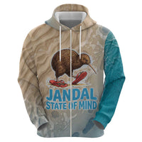 Kiwi Jandal Beach Life Hoodie New Zealand Flip Flops Ocean Wave Surf Style