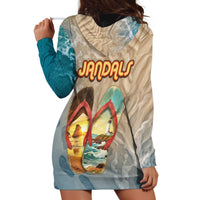 Kiwi Jandal Beach Life Hoodie Dress New Zealand Flip Flops Ocean Wave Surf Style