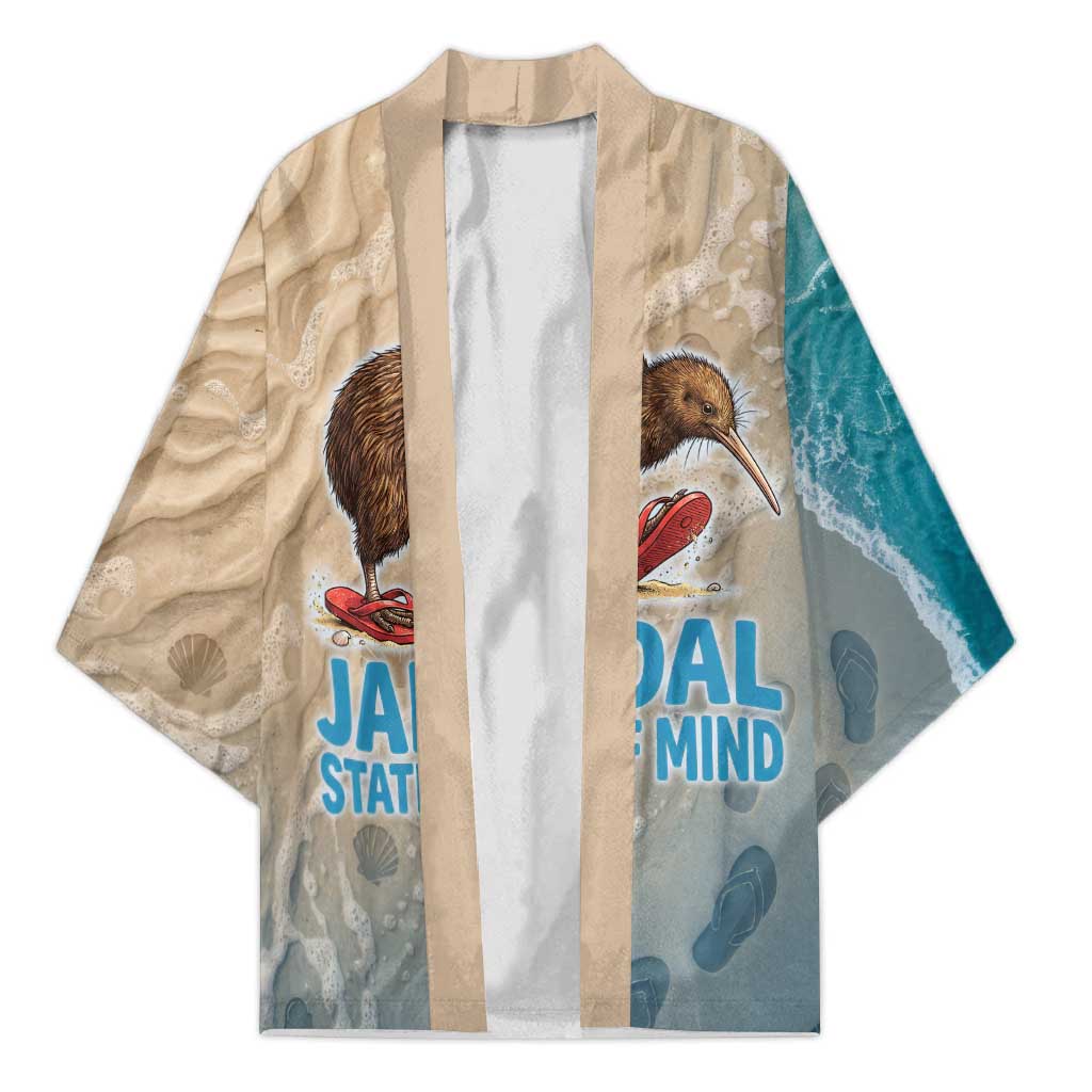 Kiwi Jandal Beach Life Kimono New Zealand Flip Flops Ocean Wave Surf Style