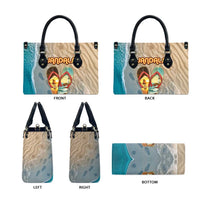 Kiwi Jandal Beach Life Leather Bag New Zealand Flip Flops Ocean Wave Surf Style