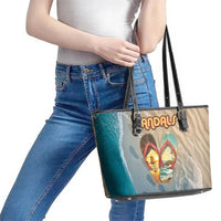 Kiwi Jandal Beach Life Leather Tote Bag New Zealand Flip Flops Ocean Wave Surf Style TS04 - Polynesian Pride