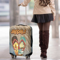 Kiwi Jandal Beach Life Luggage Cover New Zealand Flip Flops Ocean Wave Surf Style