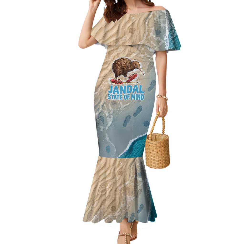 Kiwi Jandal Beach Life Mermaid Dress New Zealand Flip Flops Ocean Wave Surf Style