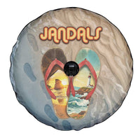Kiwi Jandal Beach Life Spare Tire Cover New Zealand Flip Flops Ocean Wave Surf Style