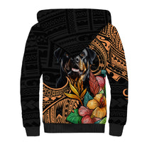Polynesian Rottweiler Sherpa Hoodie Polynesian Pattern And Rottweiler TS04 - Polynesian Pride