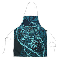 Chuuk Deep Into Truk Lagoon Apron Polynesian Tribal Pattern Wreck Diving Teal Ship Art