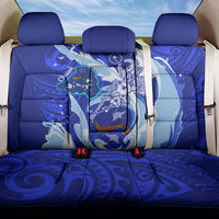 Chuuk Micronesian Roots Back Car Seat Cover Polynesian Tribal Pattern Hibiscus Flower And Stingray Art