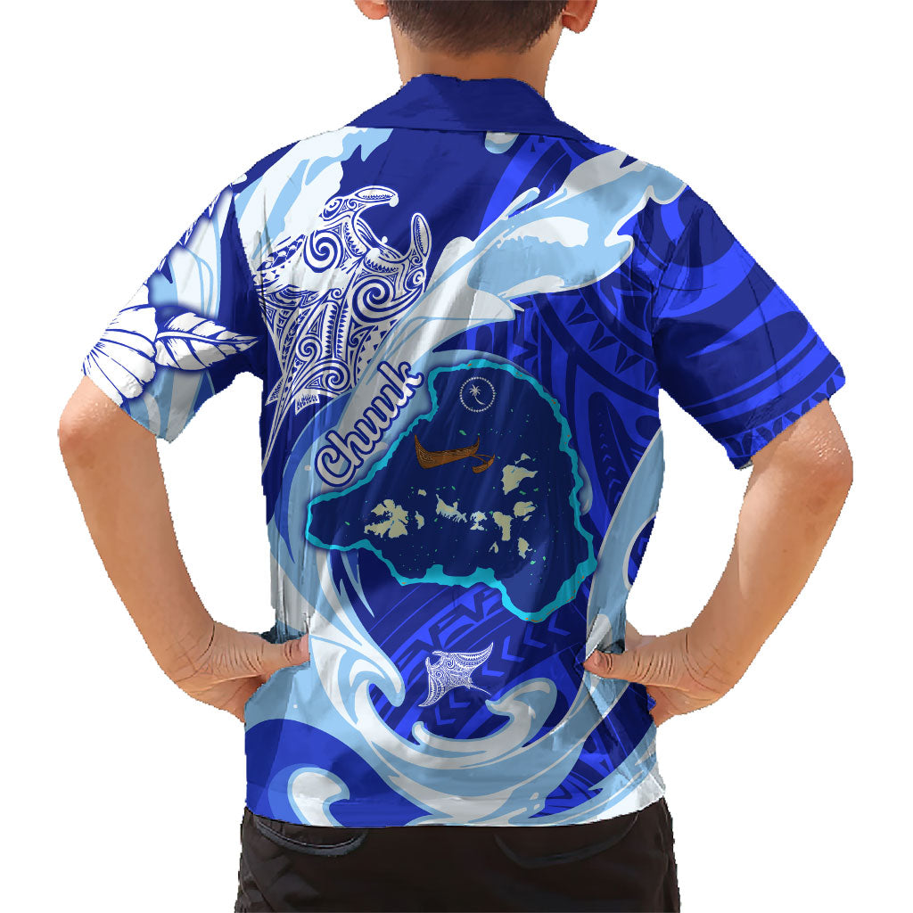 Chuuk Micronesian Roots Family Matching Mermaid Dress and Hawaiian Shirt Polynesian Tribal Pattern Hibiscus Flower And Stingray Art