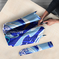 Chuuk Micronesian Roots Umbrella Polynesian Tribal Pattern Hibiscus Flower And Stingray Art