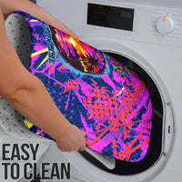 Chuuk Tropical Sunset Coordinates Bathroom Set Neon Graffiti Polynesian Tribal
