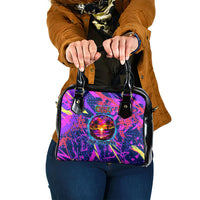 Chuuk Tropical Sunset Coordinates Shoulder Handbag Neon Graffiti Polynesian Tribal