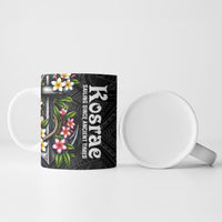 Kosrae Nautical Heritage Ceramic Mug Polynesian Tribal Anchor With Plumeria Tropical Art