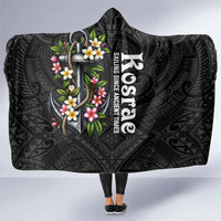 Kosrae Nautical Heritage Hooded Blanket Polynesian Tribal Anchor With Plumeria Tropical Art