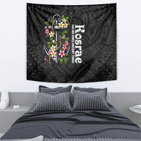 Kosrae Nautical Heritage Tapestry Polynesian Tribal Anchor With Plumeria Tropical Art