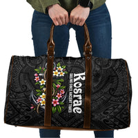 Kosrae Nautical Heritage Travel Bag Polynesian Tribal Anchor With Plumeria Tropical Art