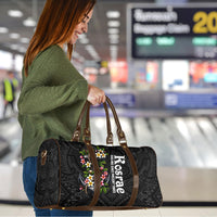 Kosrae Nautical Heritage Travel Bag Polynesian Tribal Anchor With Plumeria Tropical Art